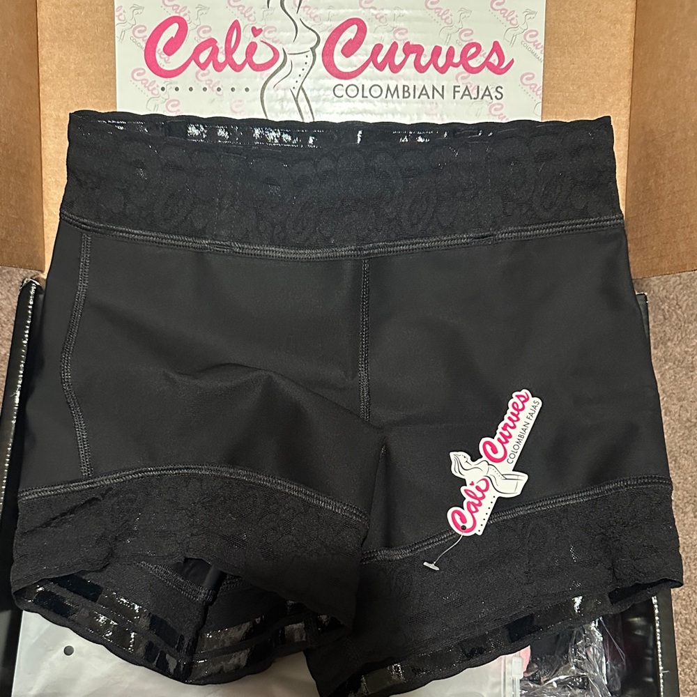 Women's Black Lace Trim Shorts